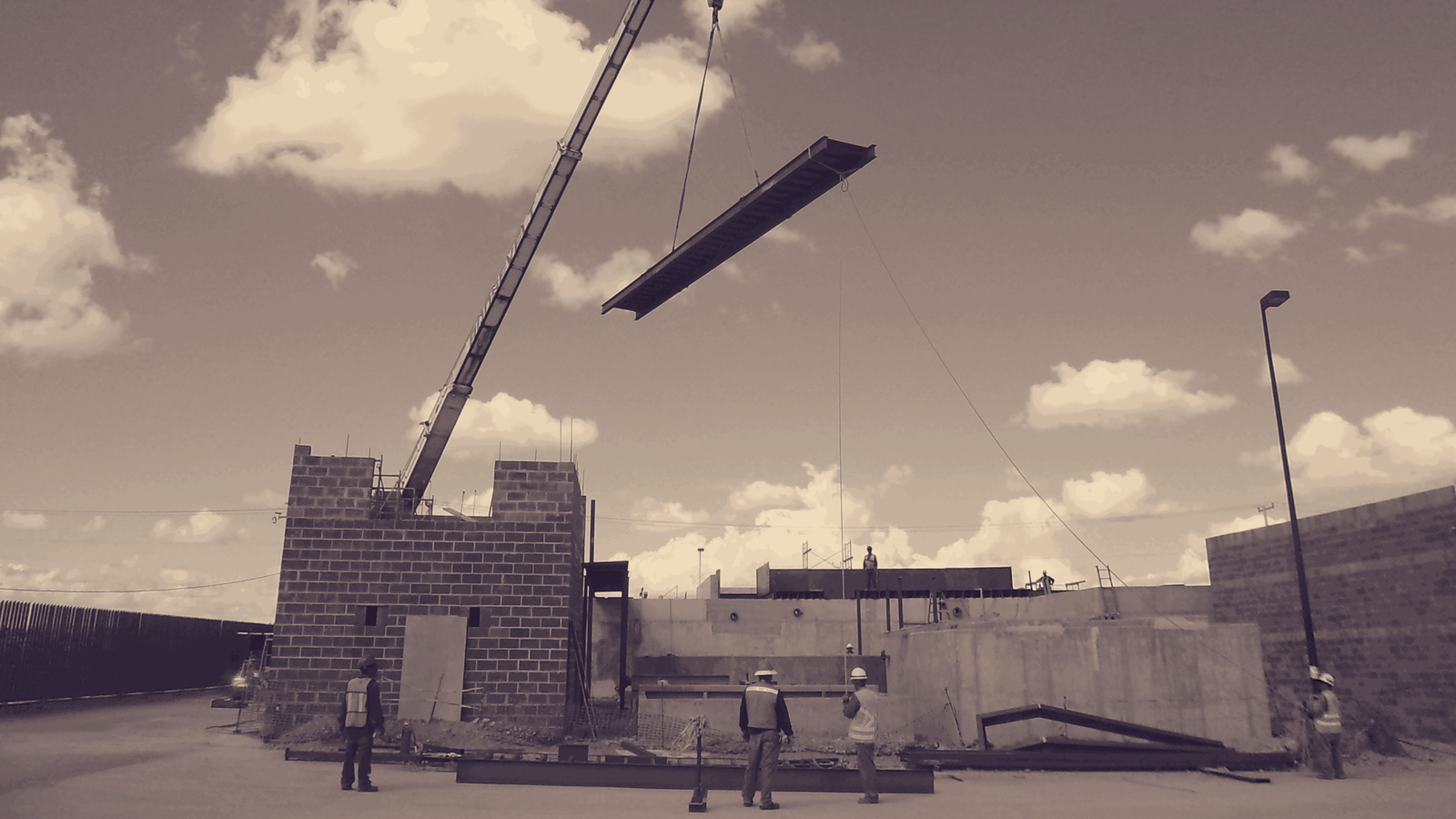 Arquitectos en trabajos de construcción